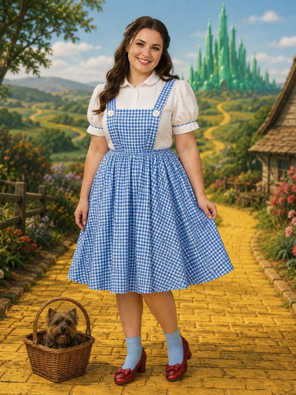 Women’s Dorothy Wizard Of Oz Dress by Rubie's NO SIZE TAG Chest 38" & Waist 32